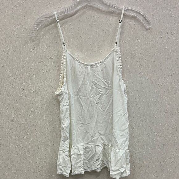 Eyeshadow Elegant White Eyelet Trimmed embroidered boho Top #34 - Picture 5 of 8